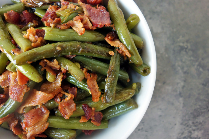 Tender Braised Green Beans with Bacon - Went Here 8 This