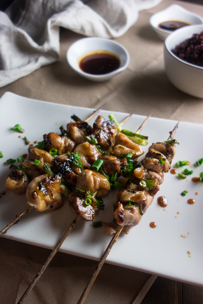 yakitori chicken thighs with green onion 2