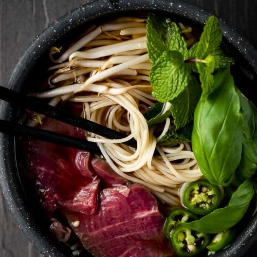 Instant Pot Vietnamese Pho Bo Tai [Beef Pho] - This Old Gal