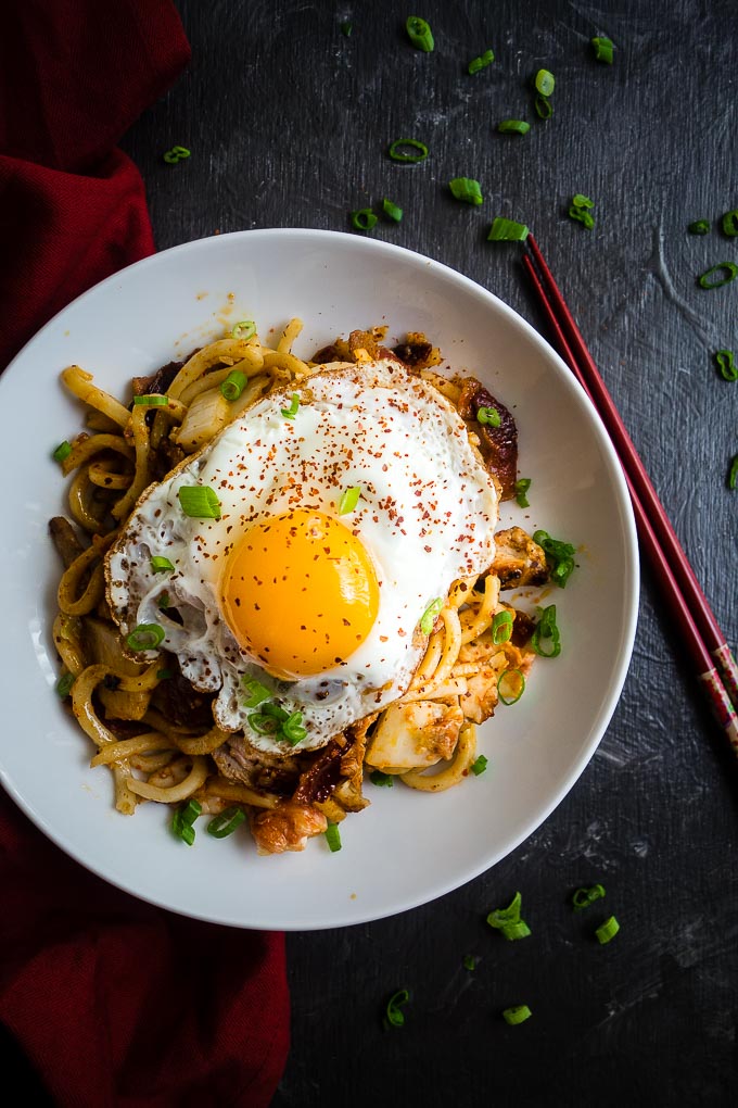 udon egg with Here This Udon 8 Fry  Chicken  Korean Stir Went Kimchi