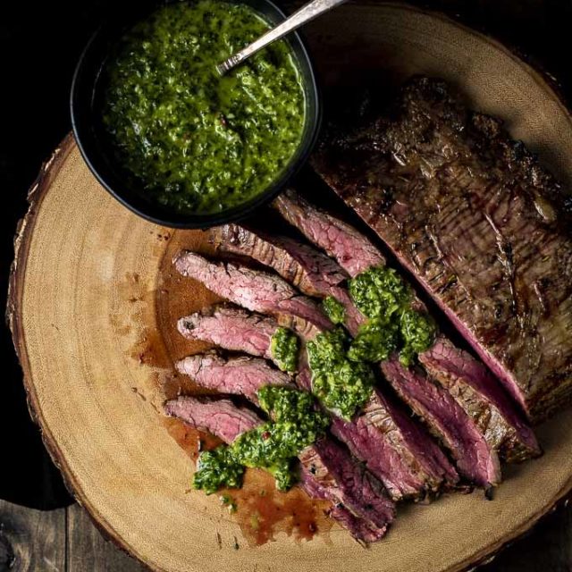 Grilled Flank Steak with Chimichurri Sauce - Went Here 8 This