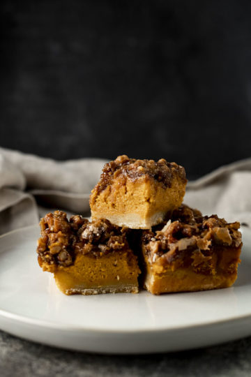 Pumpkin Pie Bars with Shortbread Crust - Went Here 8 This