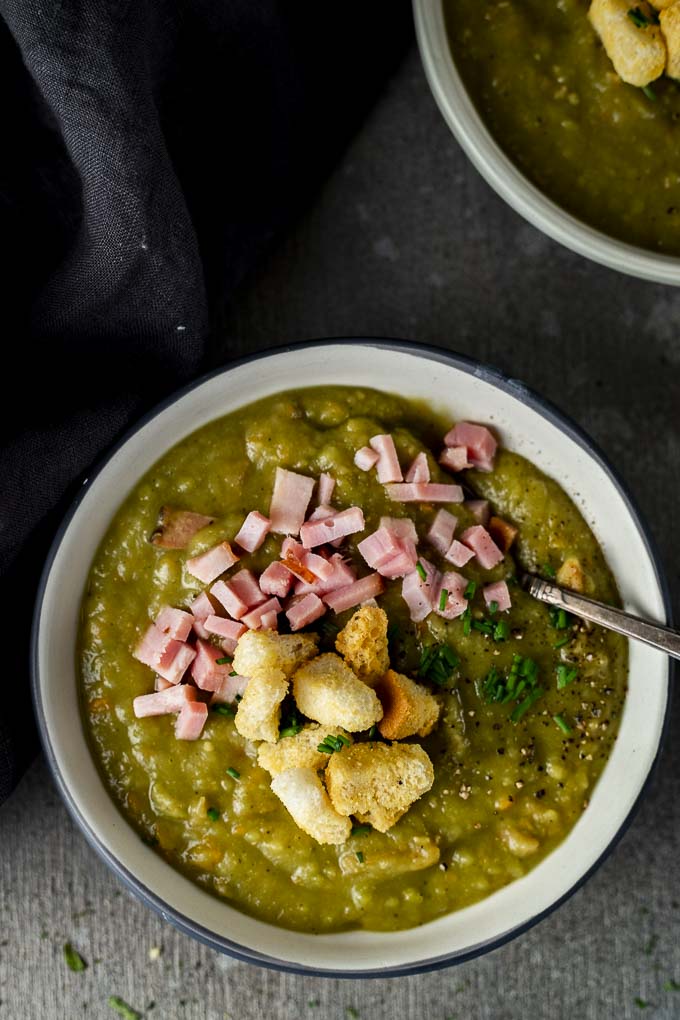 Instant Pot Split Pea Soup with Ham - Bowl of Delicious