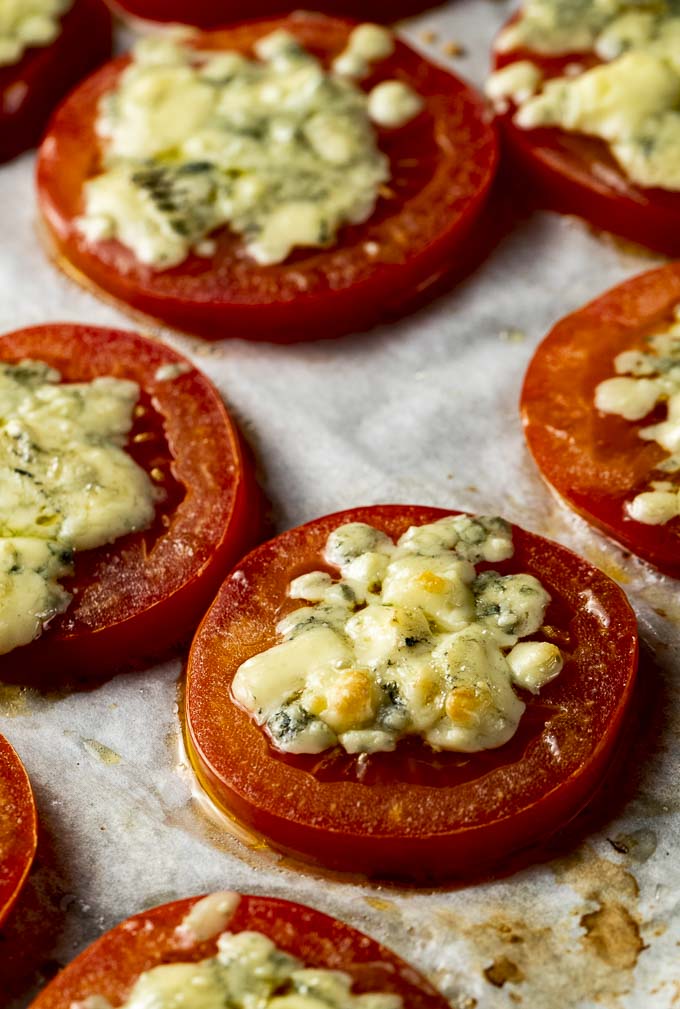5 Minute Broiled Tomatoes with Blue Cheese - Went Here 8 This