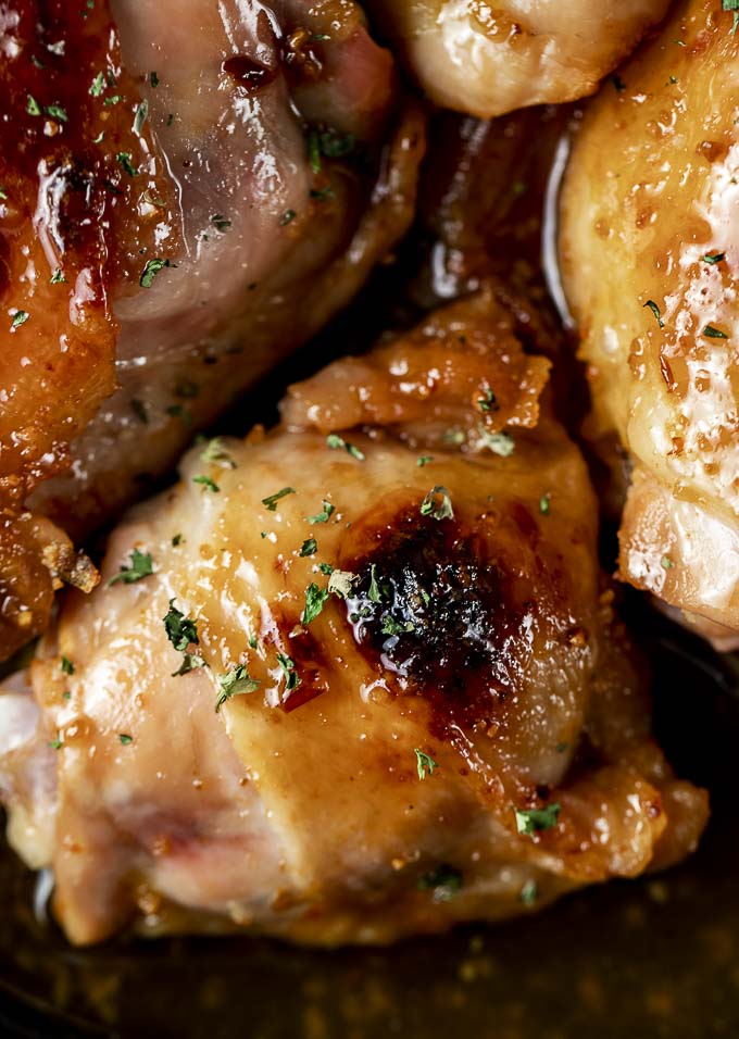 chicken thighs with a honey glaze