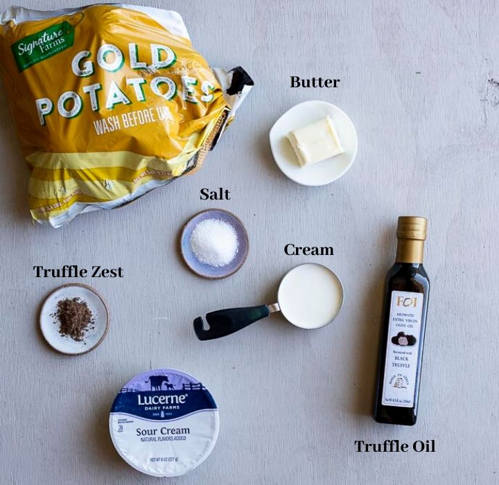 ingredients for truffle mashed potatoes