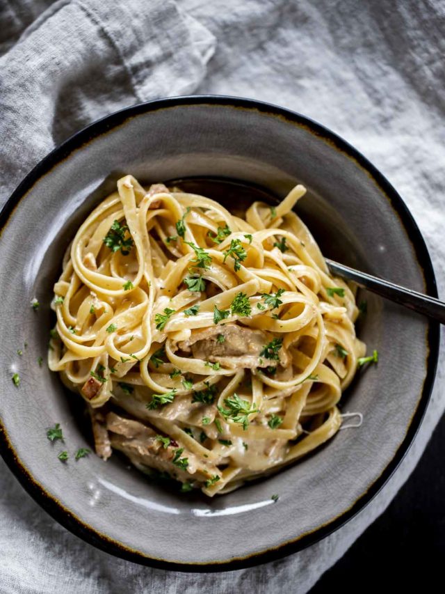 Creamy Chicken Cordon Bleu Pasta Story