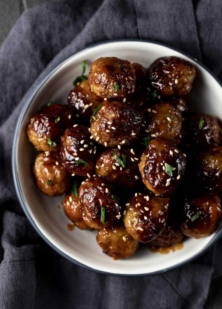 Air Fryer Frozen Meatballs with Spicy Glaze - Went Here 8 This