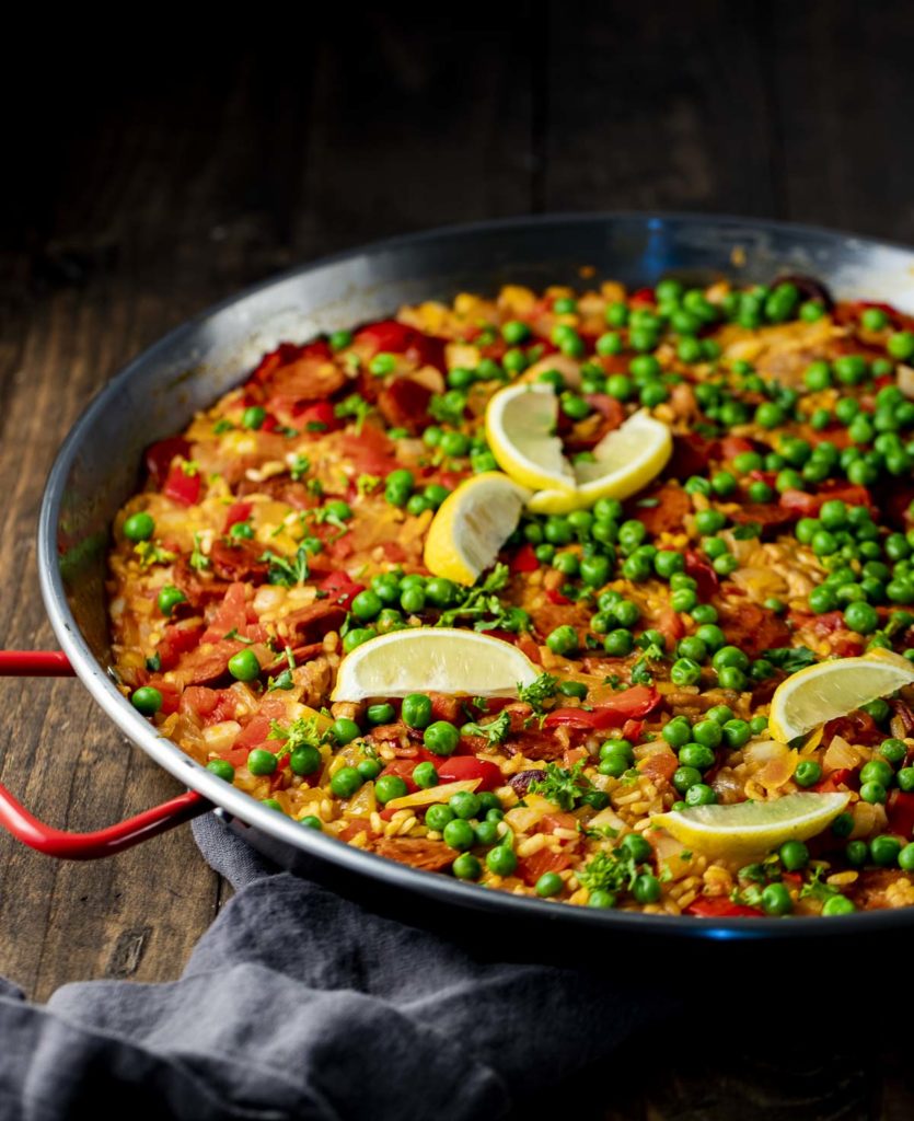 Traditional Spanish Chicken And Chorizo Paella Went Here 8 This