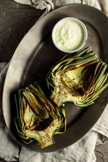 Air Fryer Artichokes (With Garlic Aioli) - Went Here 8 This