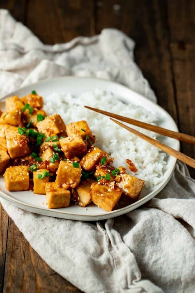 Crispy Honey Garlic Tofu - Went Here 8 This