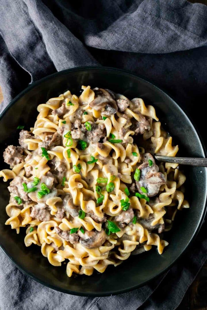 Instant Pot Ground Beef Stroganoff - Went Here 8 This