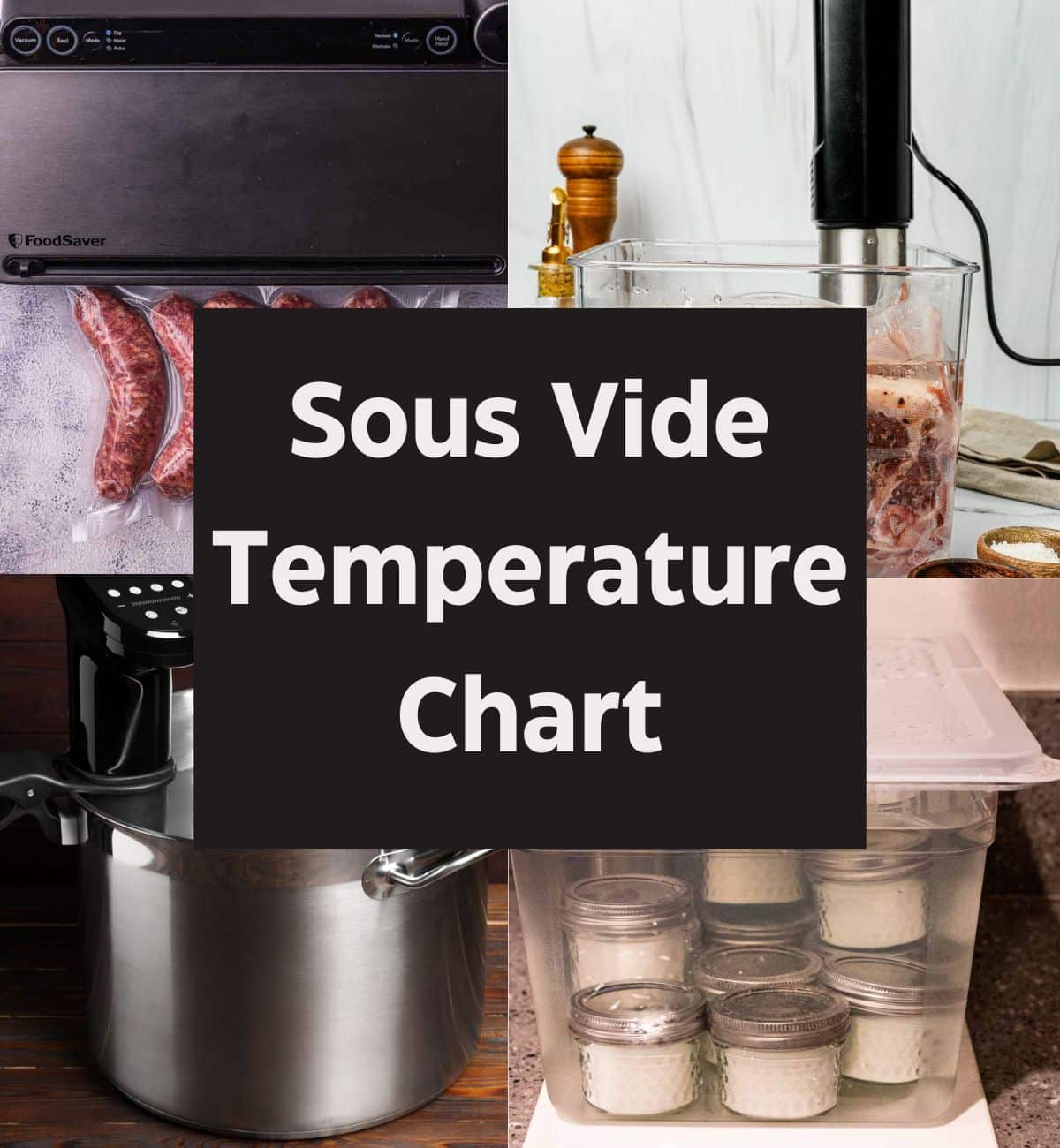 Sous-vide cooking made easy - look up cooking times!