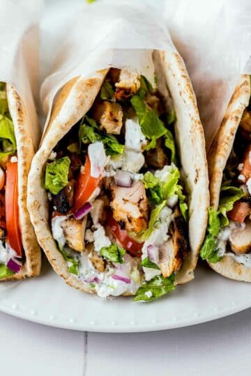 Easy Greek Chicken Gyro Pita with Tzatziki Sauce - Went Here 8 This